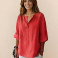 Pure Linen Age-Defying Button Detail Shirt