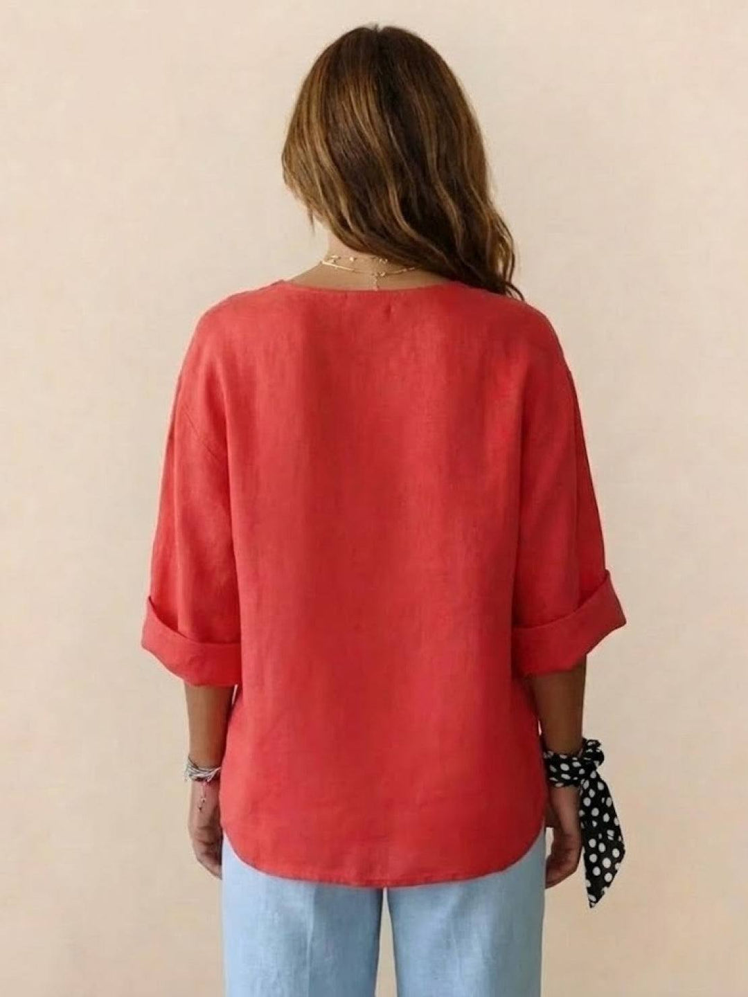 Pure Linen Age-Defying Button Detail Shirt