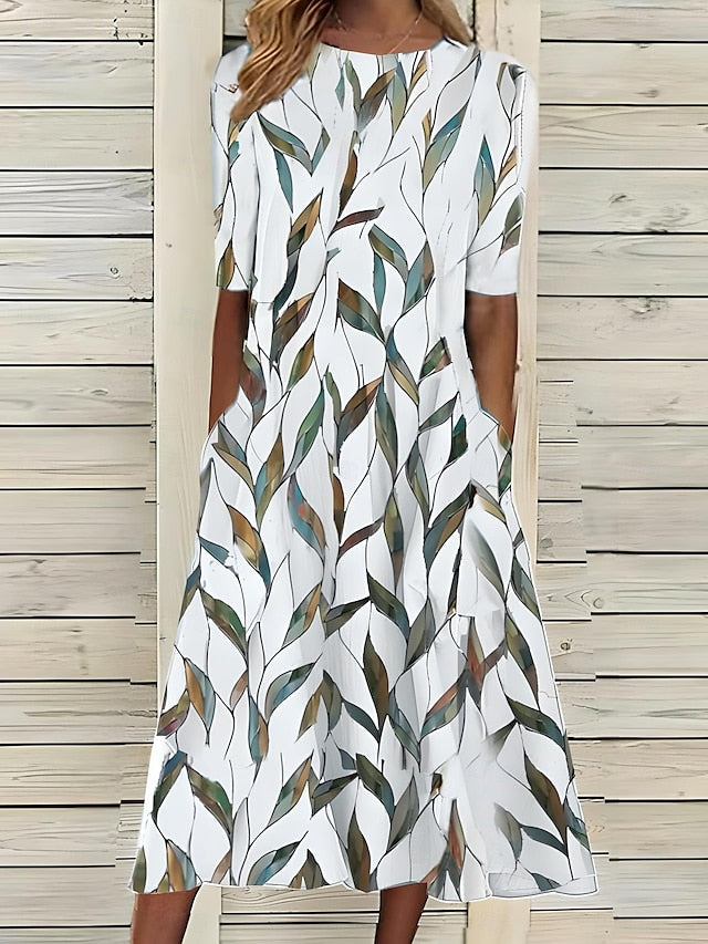 Coastal Flowers Midi Dress