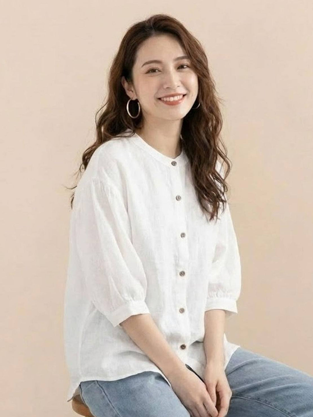 Relaxed Loose Breathable Linen Blouse