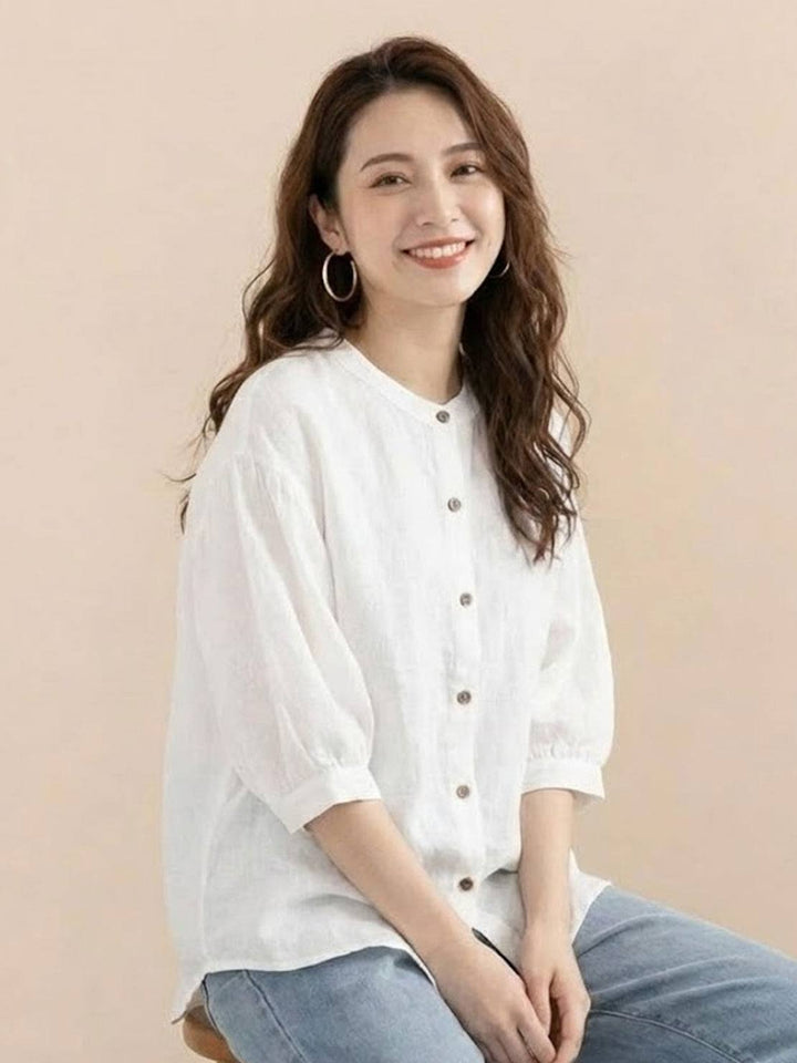 Relaxed Loose Breathable Linen Blouse