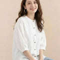 Relaxed Loose Breathable Linen Blouse