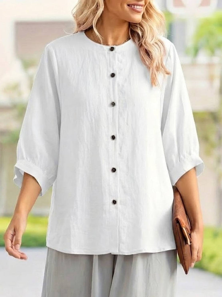 Relaxed Loose Breathable Linen Blouse