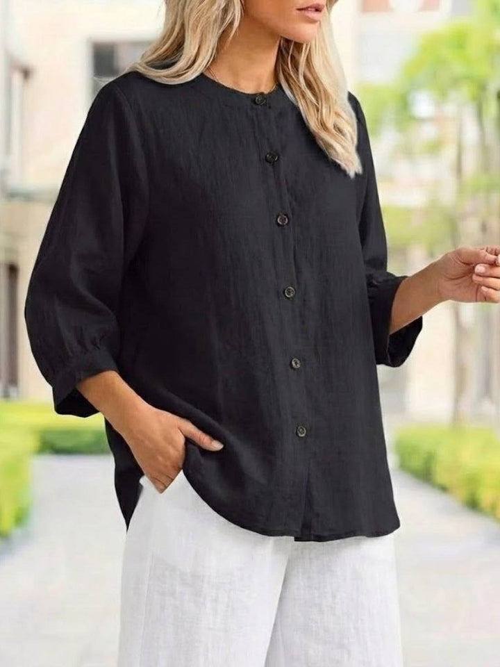 Relaxed Loose Breathable Linen Blouse
