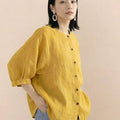 Relaxed Loose Breathable Linen Blouse