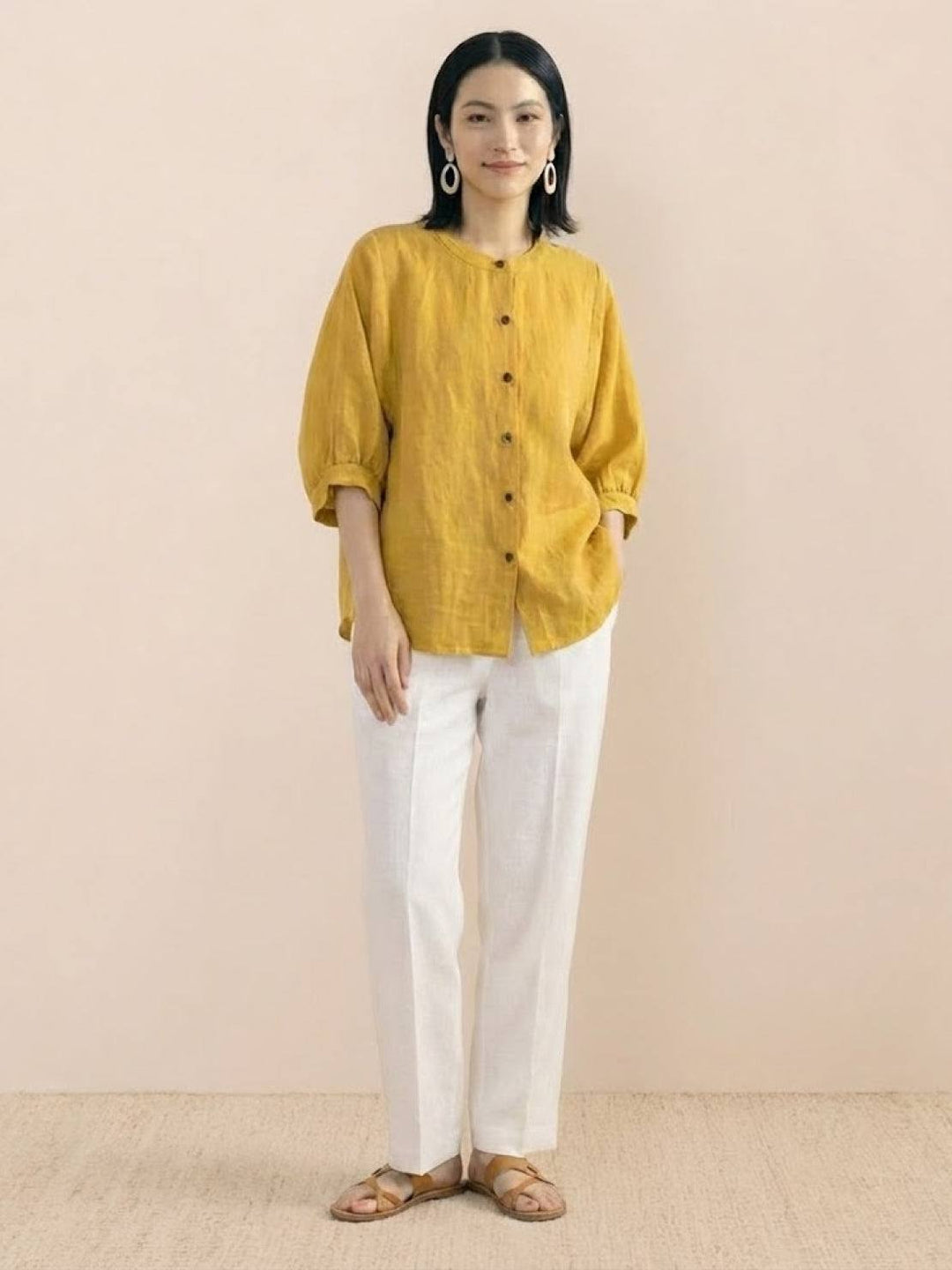 Relaxed Loose Breathable Linen Blouse