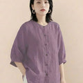 Relaxed Loose Breathable Linen Blouse