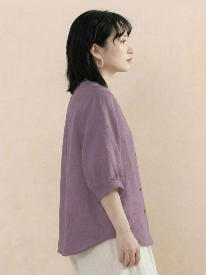 Relaxed Loose Breathable Linen Blouse