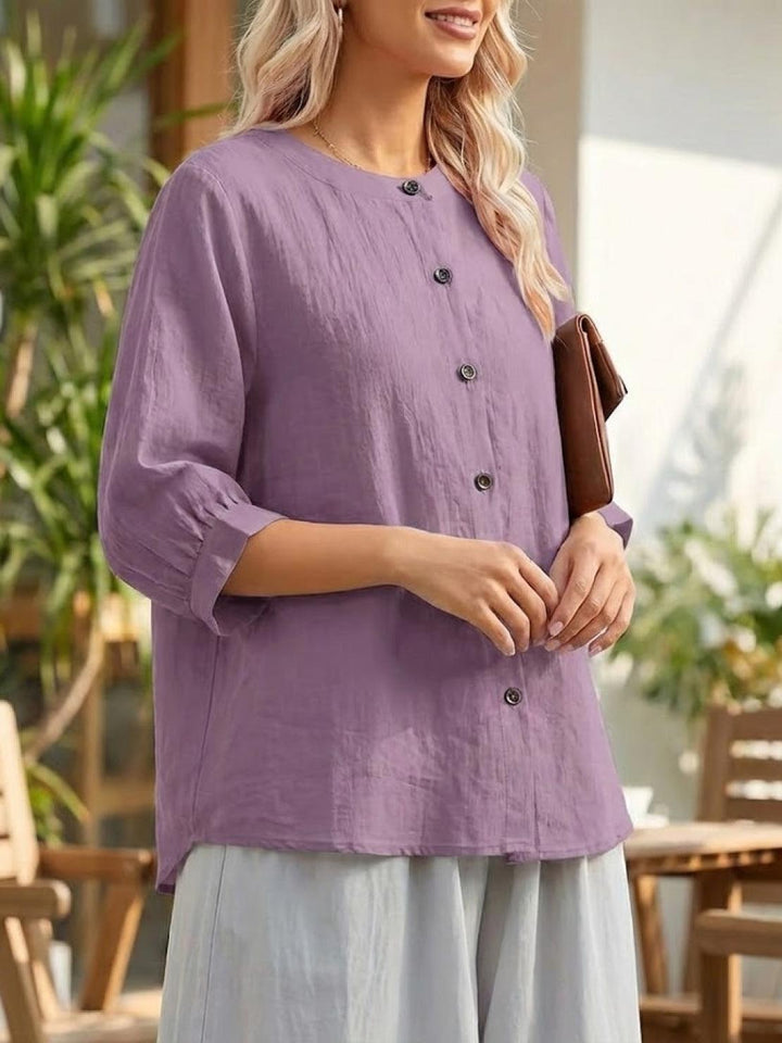 Relaxed Loose Breathable Linen Blouse