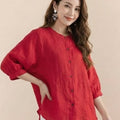 Relaxed Loose Breathable Linen Blouse