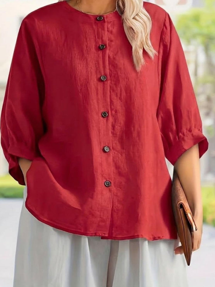 Relaxed Loose Breathable Linen Blouse