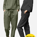 100% Cotton Linen Monochrome 2 Piece Set