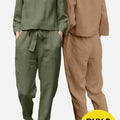 100% Cotton Linen Monochrome 2 Piece Set
