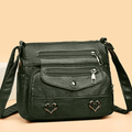 Vintage Women's Shoulder Bag, Soft Leather 'Love' Crossbody