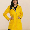 Water Resistant Hooded Striped Windbreaker Rain Jacket