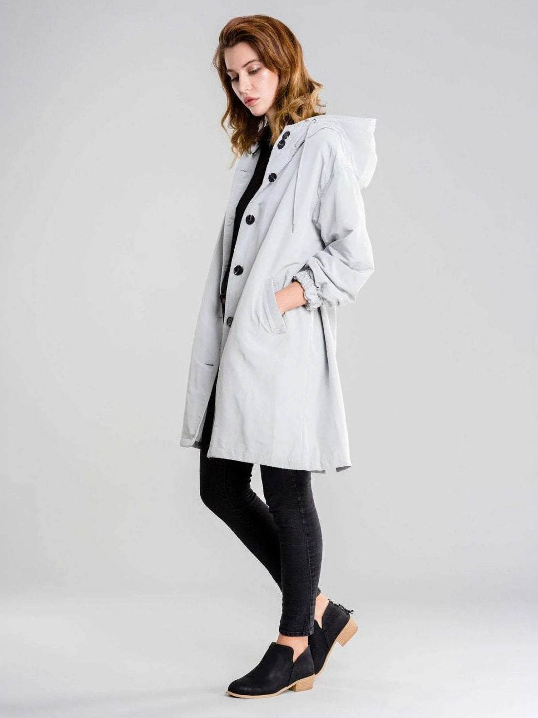 Water Resistant Oversized Hooded Windbreaker Rain Jacket