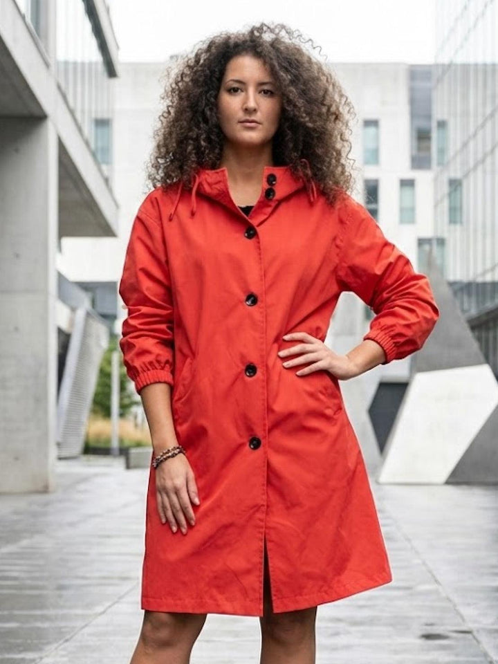 Water Resistant Oversized Hooded Windbreaker Rain Jacket