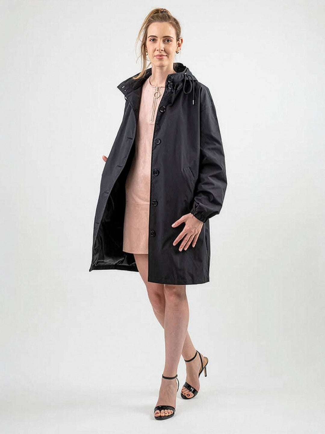Water Resistant Oversized Hooded Windbreaker Rain Jacket