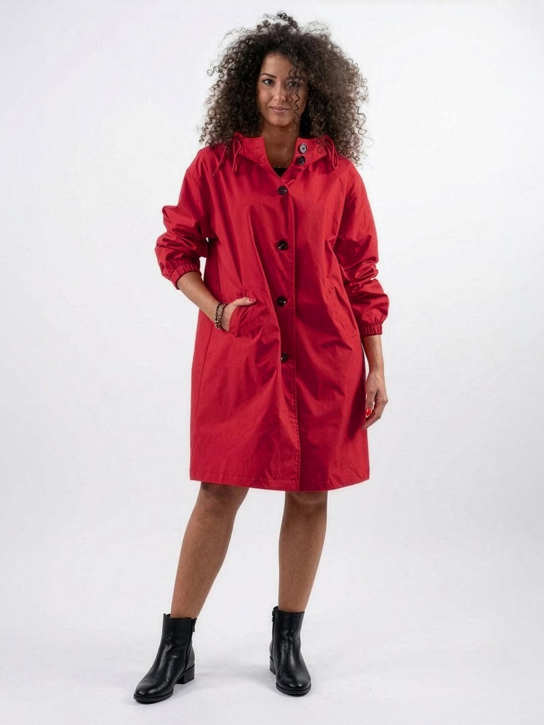 Water Resistant Oversized Hooded Windbreaker Rain Jacket