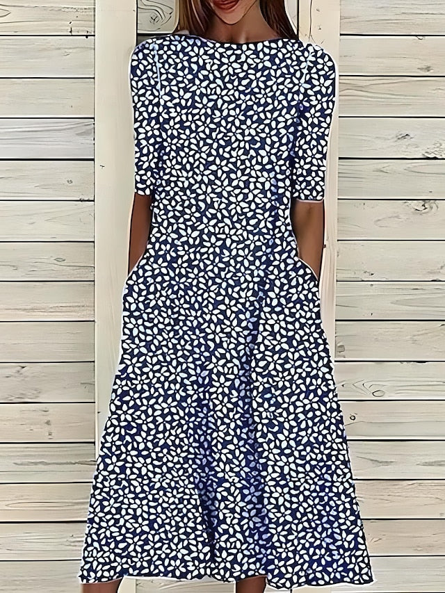 Coastal Flowers Midi Dress